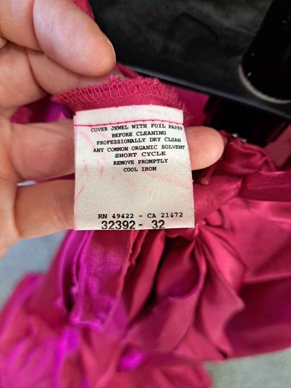 Vtg Jessica McClintock Gunne Sax Pink Satin Evening Gown Dress Rhinestone 5 USA - Picture 7 of 13